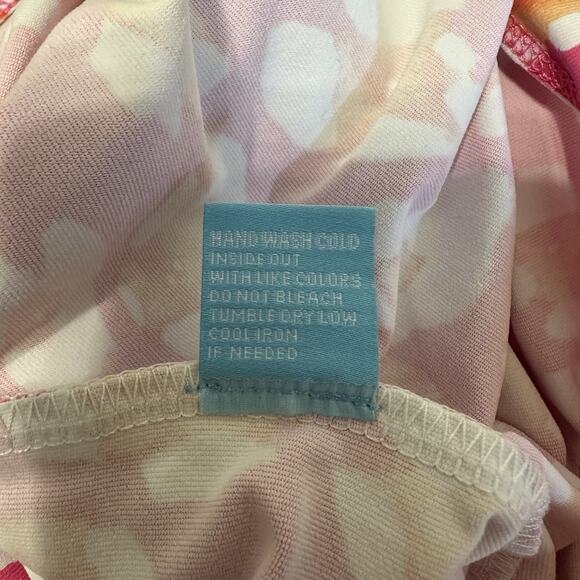 J McLaughlin Sophia Sleeveless Dress XL Catalina Cloth Pink Floral Coastal Chic - Picture 10 of 11